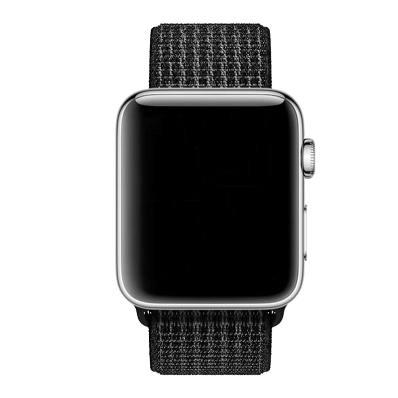 Apple Watch Nylon Sport Loop Reflektor schwarz